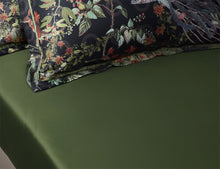 Load image into Gallery viewer, Menagerie of Extinct Animals Fitted Sheet Green