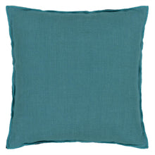 Carregar imagem no visualizador da galeria, Brera Lino Indian Ocean & Teal Linen Cushion