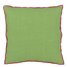 Carregar imagem no visualizador da galeria, Brera Lino Cerise & Grass Linen Cushion
