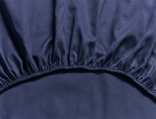 Load image into Gallery viewer, Calligraphy Bird Fitted Sheet Blue