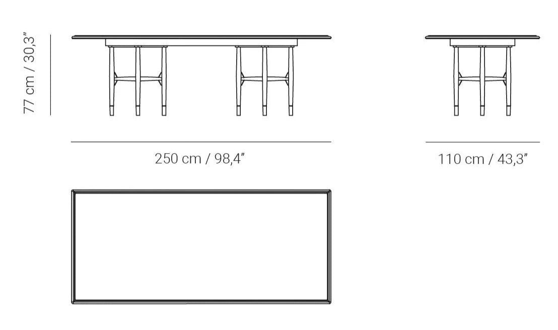 Sou Dining Table (Bone)