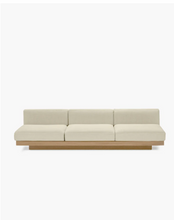 Carregar imagem no visualizador da galeria, Bench three Seater incl cushion Outdoor Chalk Rudolph