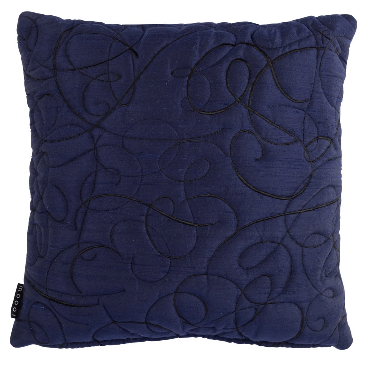 Embroidered Flying Coral Fish Cushion Blue