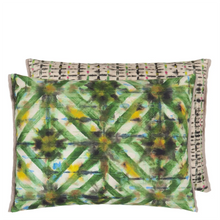 Load image into Gallery viewer, Parquet Batik Forest cotton cushion