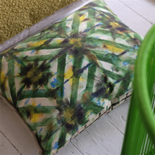 Load image into Gallery viewer, Parquet Batik Forest cotton cushion