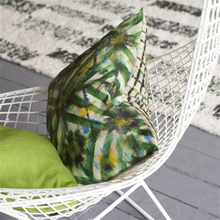 Load image into Gallery viewer, Parquet Batik Forest cotton cushion