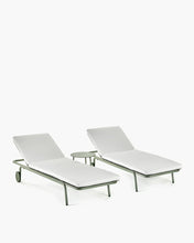 Carregar imagem no visualizador da galeria, Sun lounger aluminium eucalyptus green - August