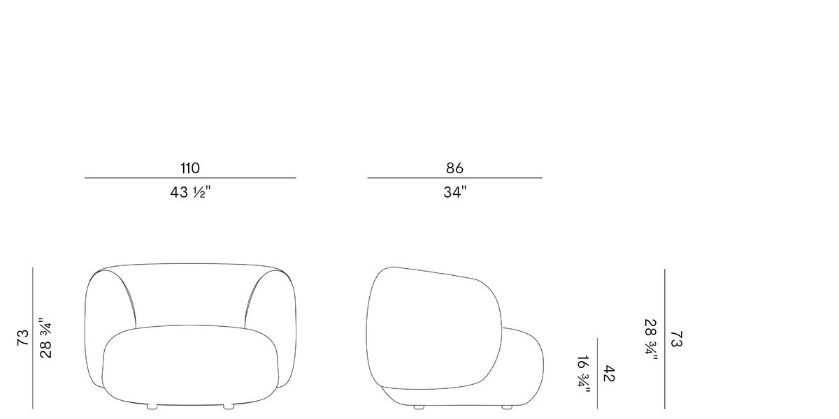 Jade armchair with armrests