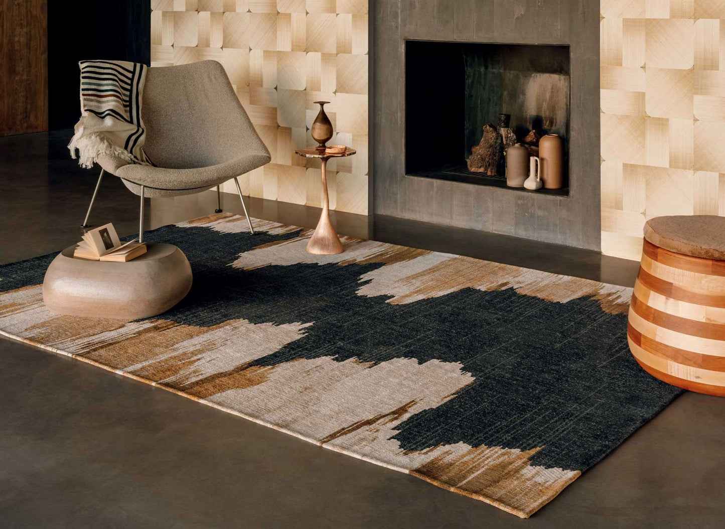 Emile rug - obsidienne