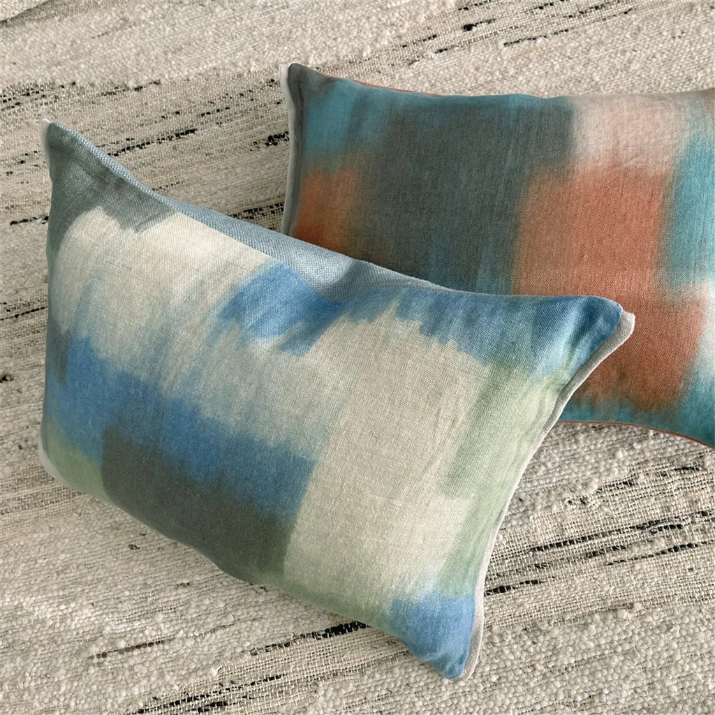 Carrés Ombrés Terracota Cushion