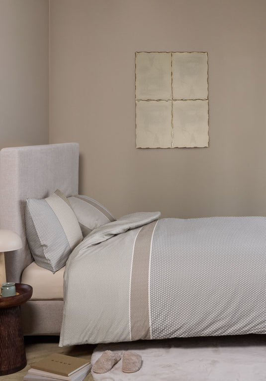 Feline Natural Duvet Cover