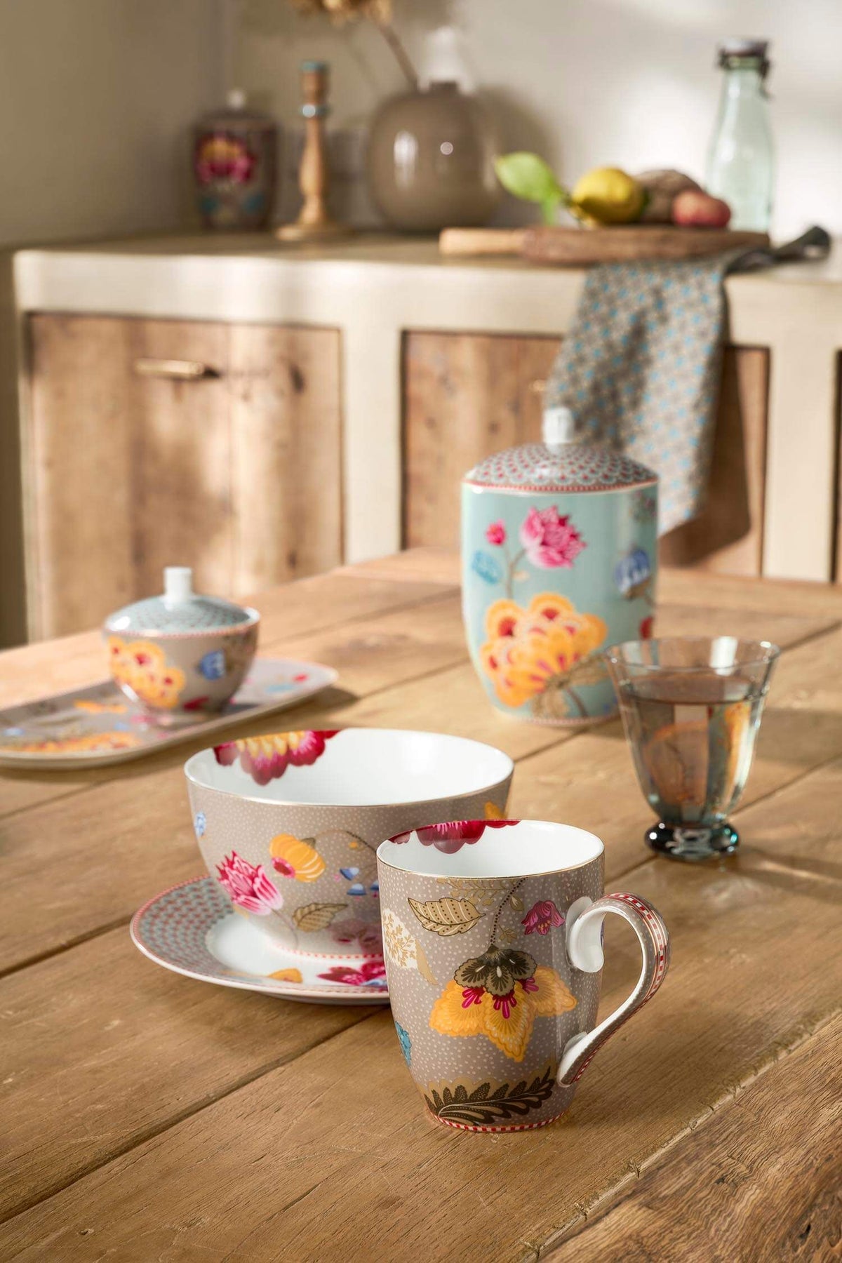Breakfast Set Blooming Tales Fantasy Khaki (Set 3 Pieces)