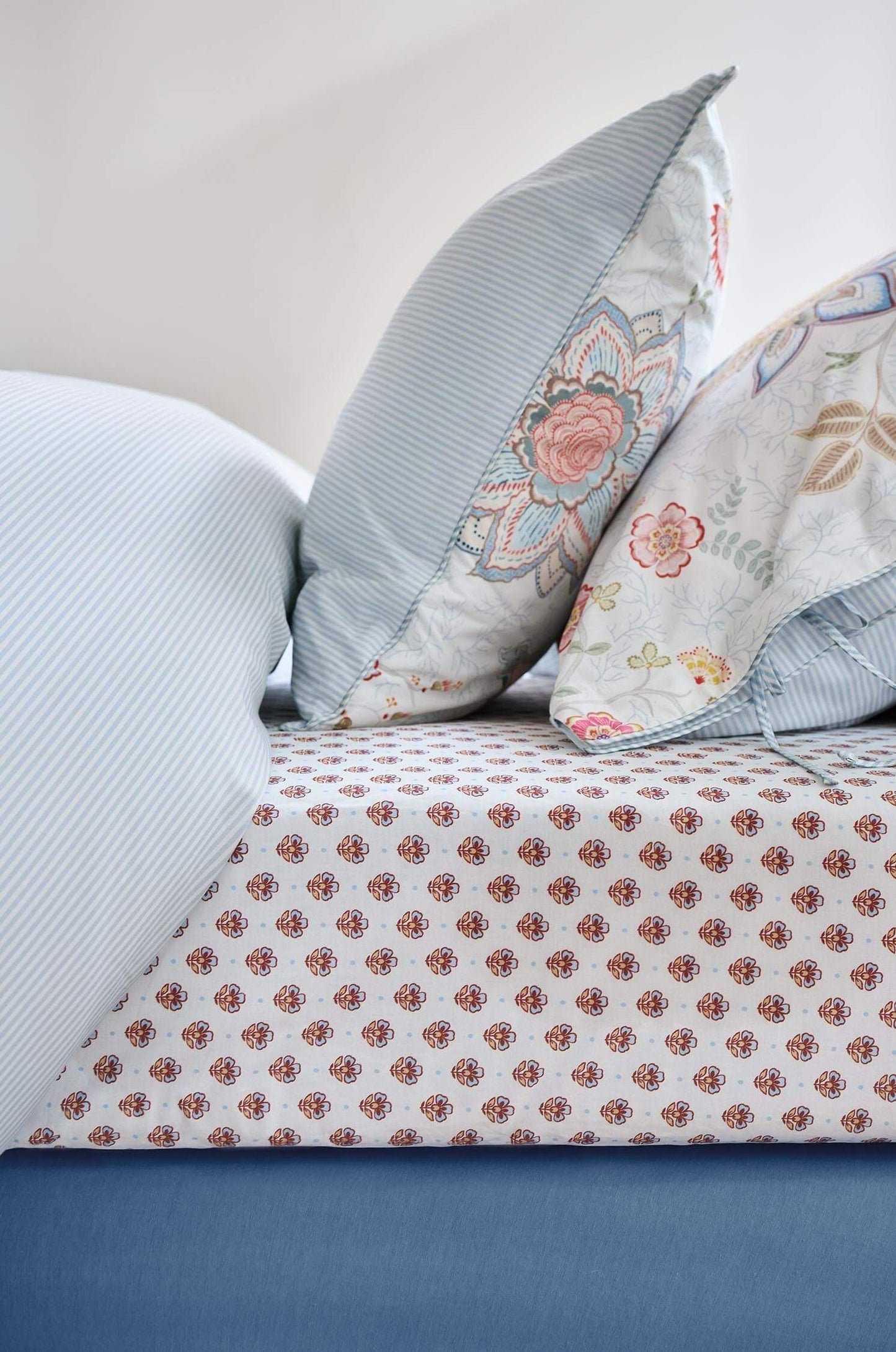 Jaipur Flower - fitted sheets Light Blue