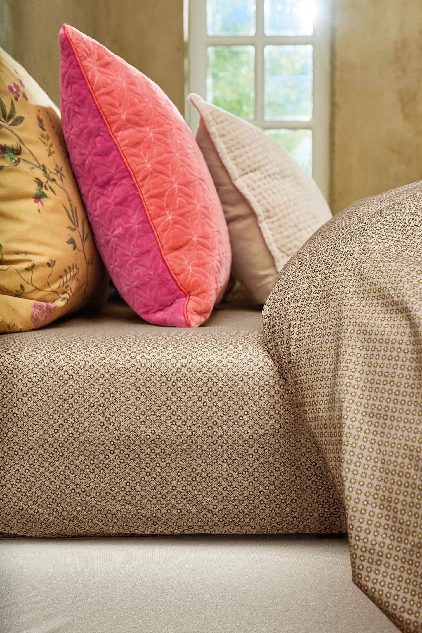 Twinkle Star Yellow Khaki - fitted sheets