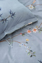 Load image into Gallery viewer, Bamboo Blossom Light Blue Duvet Cover