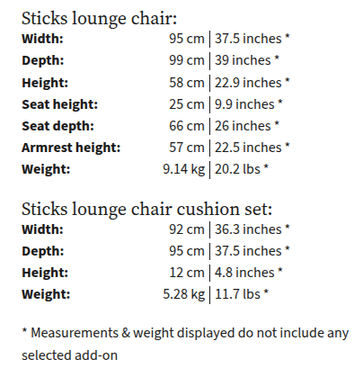 Sticks lounge chair teak