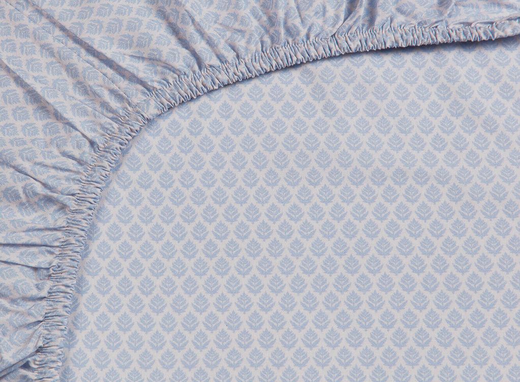 Thousand leaves - fitted sheets blue