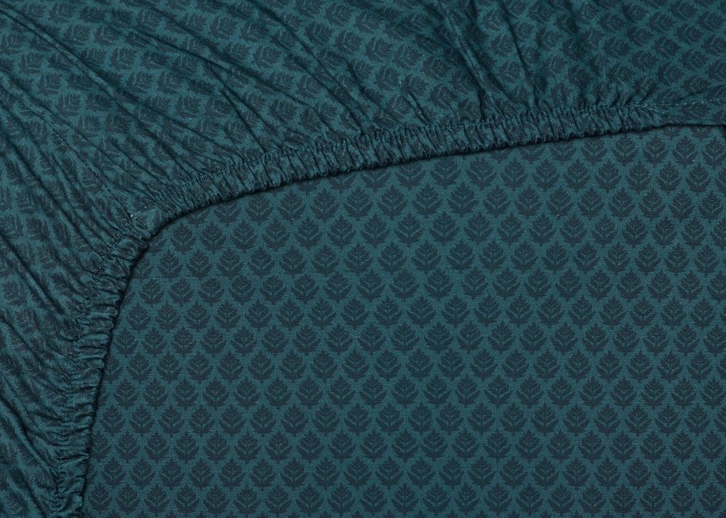 Thousand leaves - fitted sheets dark blue