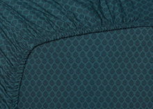 Load image into Gallery viewer, Thousand leaves - fitted sheets dark blue