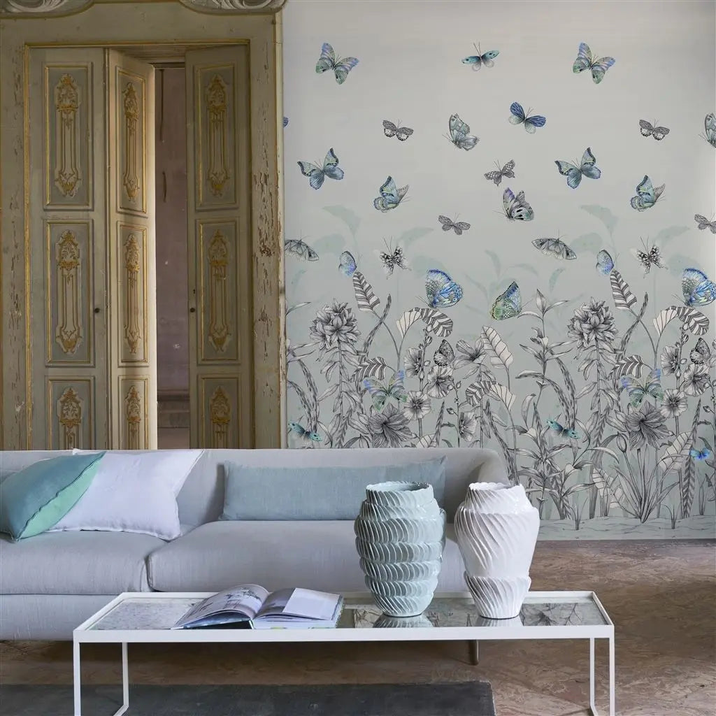 Papillons eau de nil
