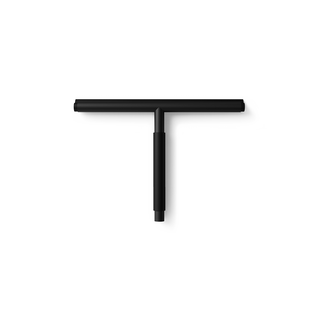 Shower Wiper Clear - Matt Black