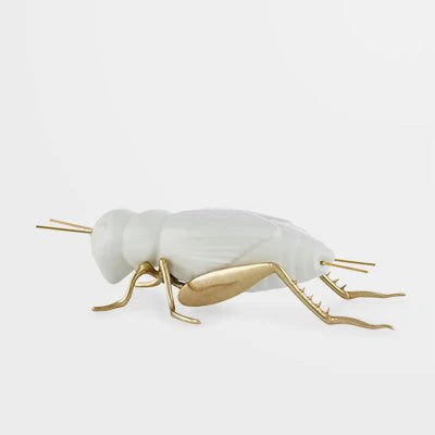 The Cricket's Song - White with Brass Legs