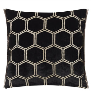 Manipur Noir Velvet Decorative Pillow