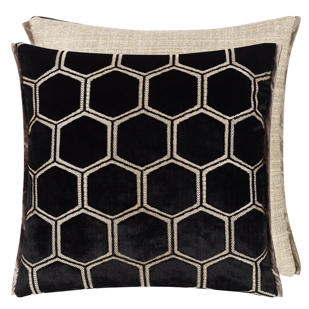 Manipur Noir Velvet Decorative Pillow