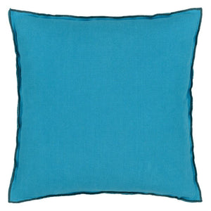 Brera Lino Indian Ocean & Teal Linen Cushion