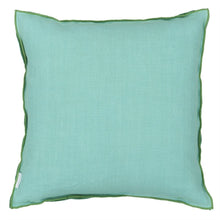 Load image into Gallery viewer, Brera Lino Emerald &amp; Capri Linen Cushion
