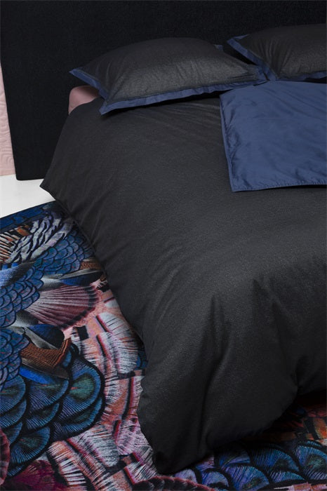 Calligraphy Bird Fitted Sheet Blue