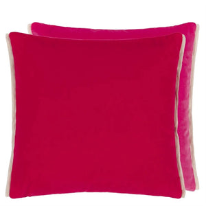 Varese Scarlet & Bright Fuchsia Velvet Cushion