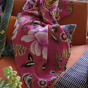 Rose De Damas Cerise Throw