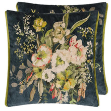 Load image into Gallery viewer, Margaretta Velours Noir Decorative Pillow
