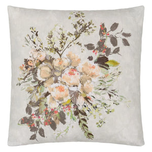 Margaretta Linen Sepia Cushion