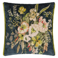 Load image into Gallery viewer, Margaretta Velours Noir Decorative Pillow
