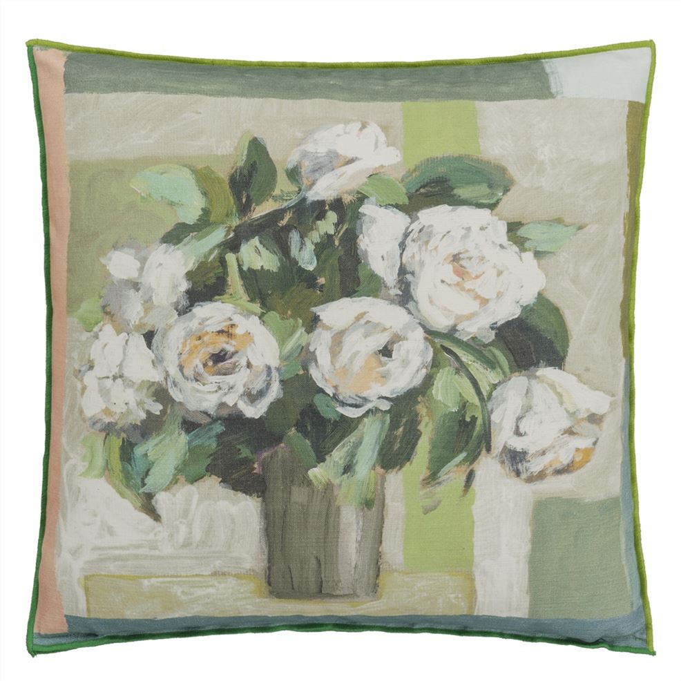 Celadon Vase Celadon Cotton Cushion