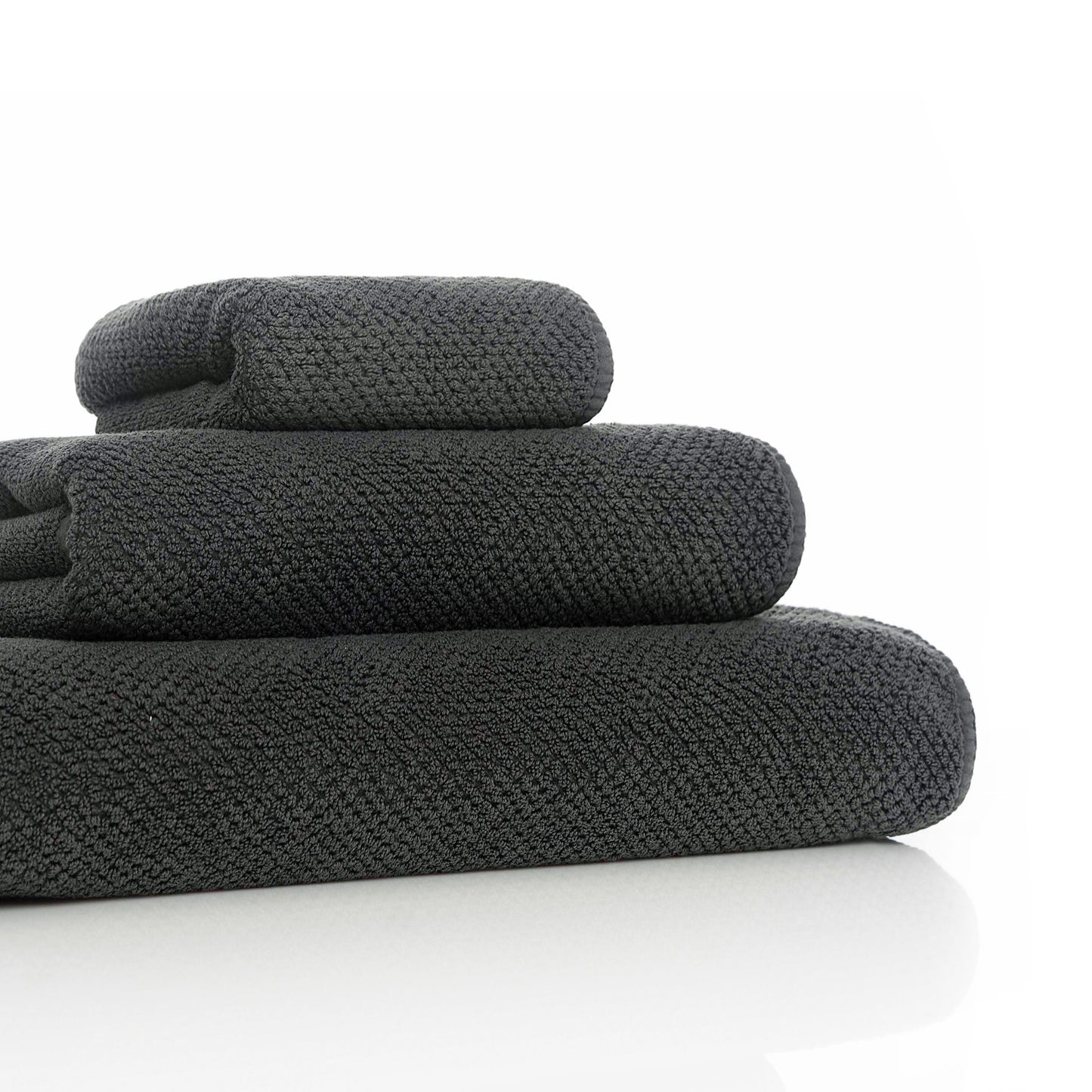 Bee Waffle Towels - storm