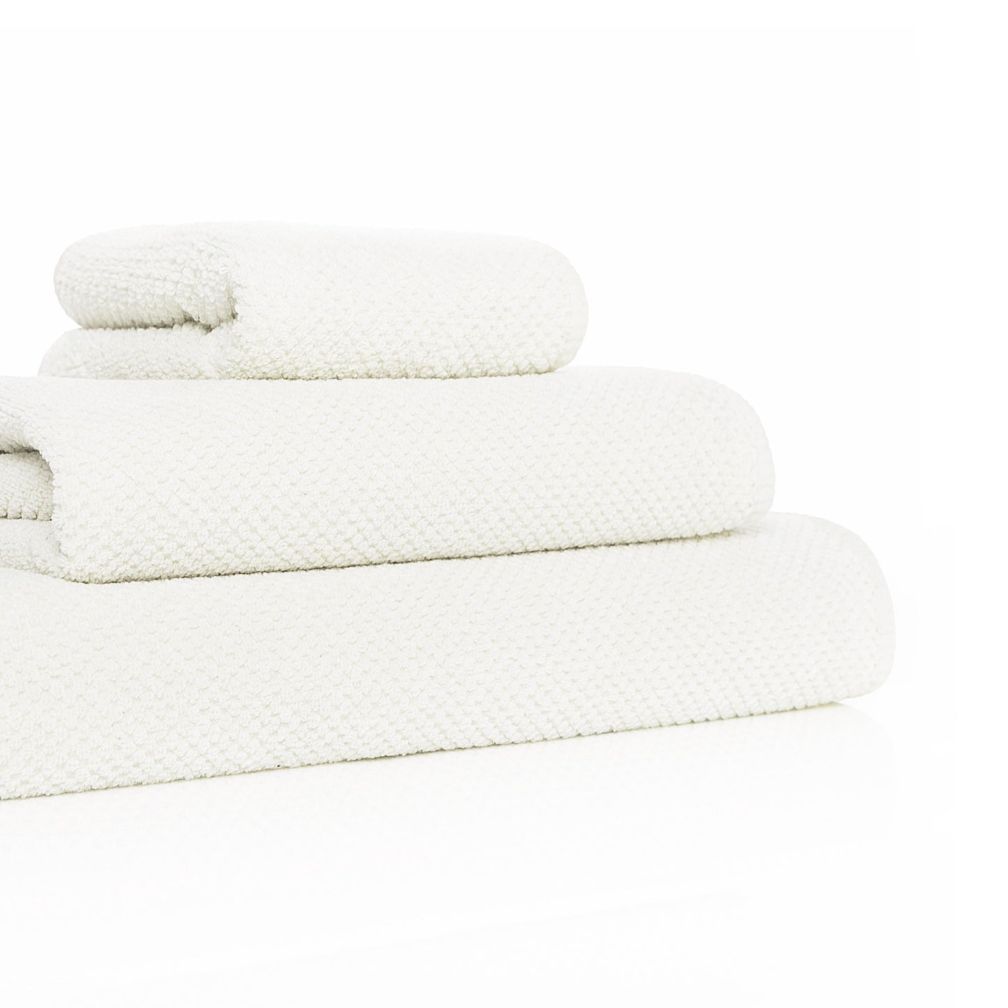 Bee Waffle Towels - snow
