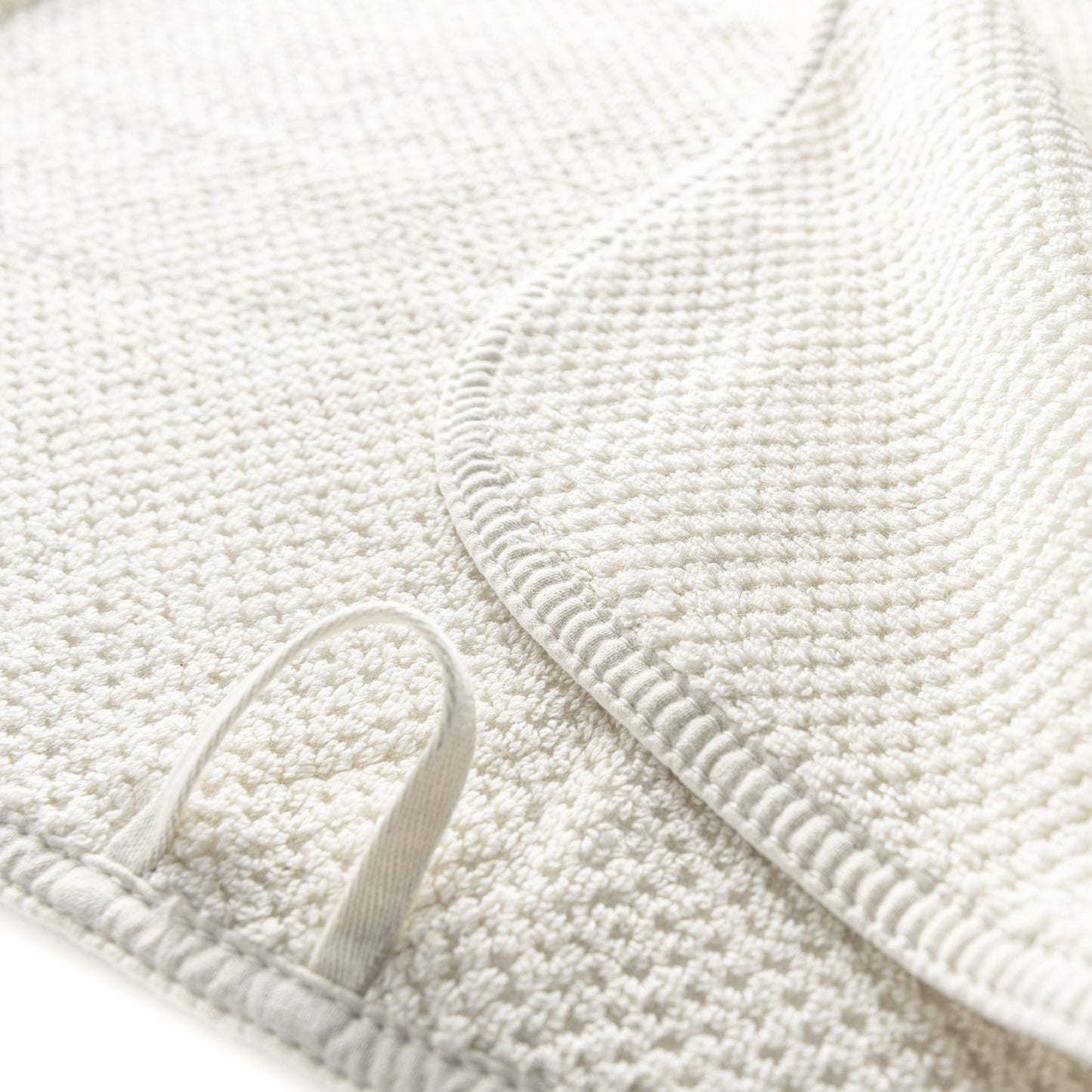 Bee Waffle Towels - snow