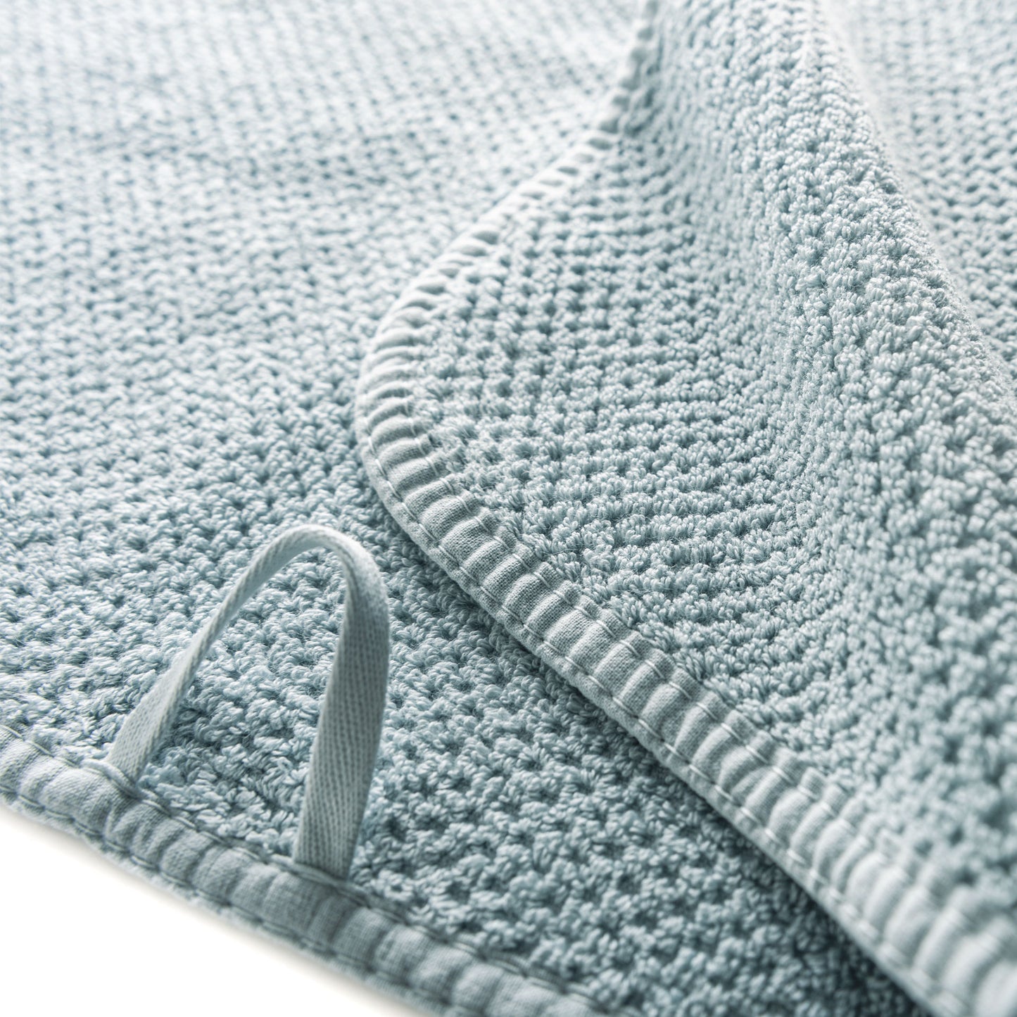 Bee Waffle Towels - sea mist