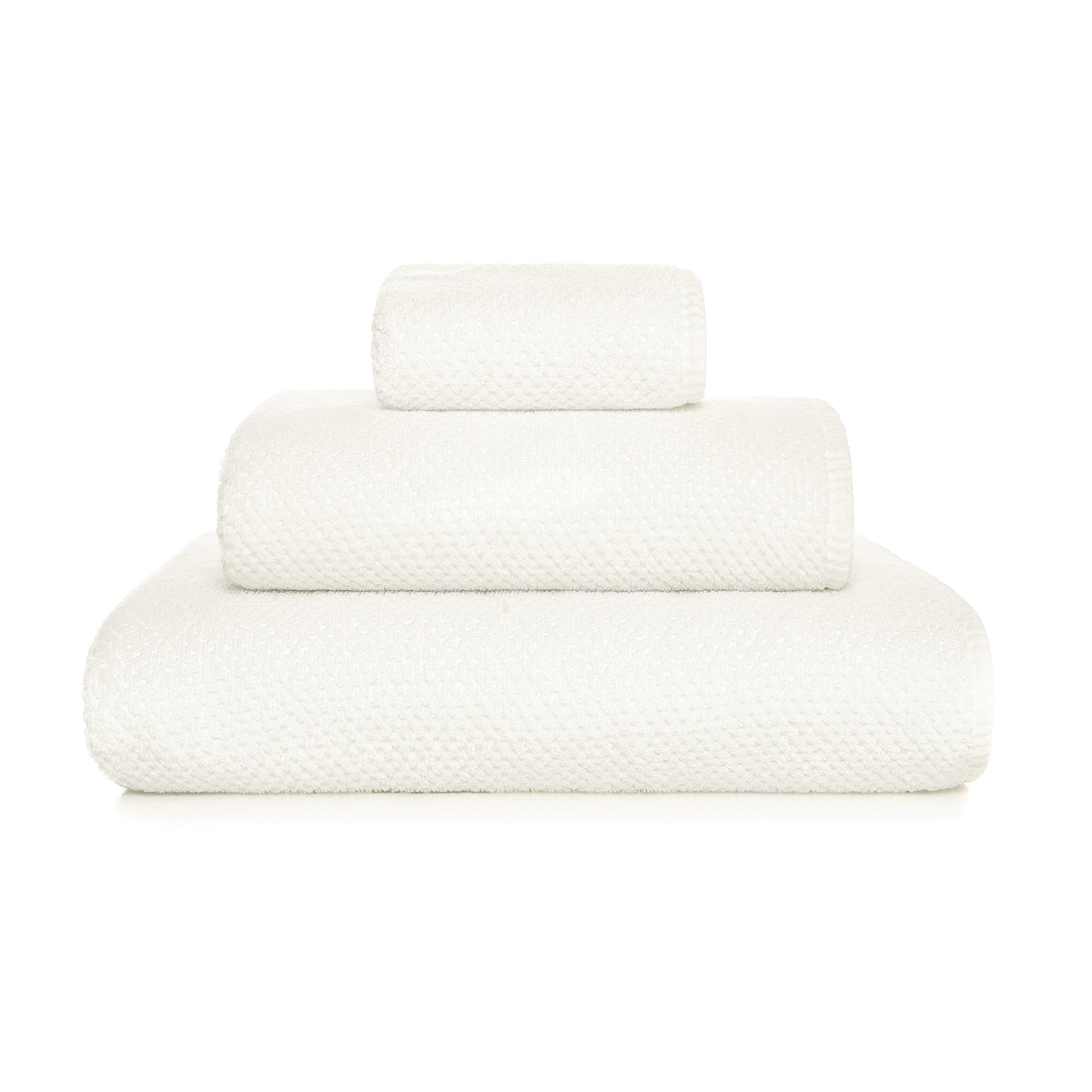 Bee Waffle Towels - snow