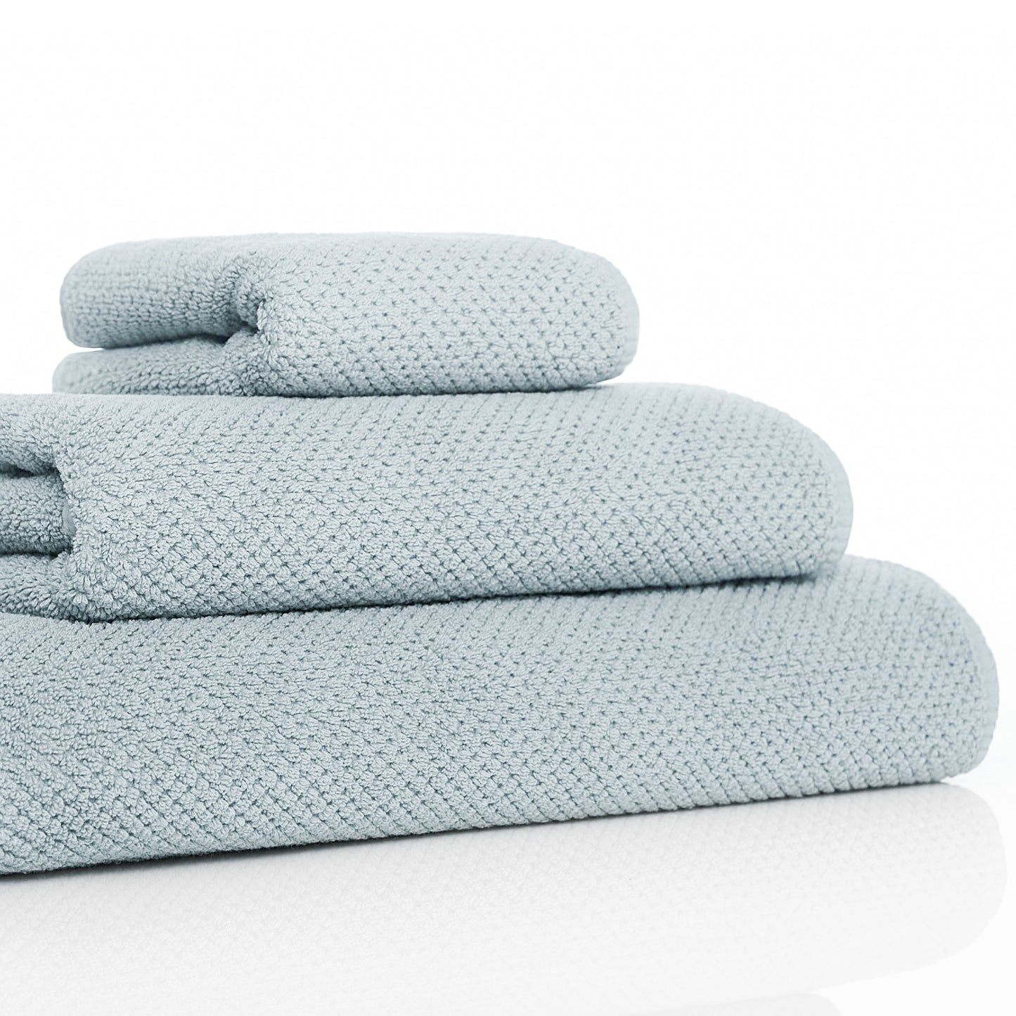 Bee Waffle Towels - sea mist
