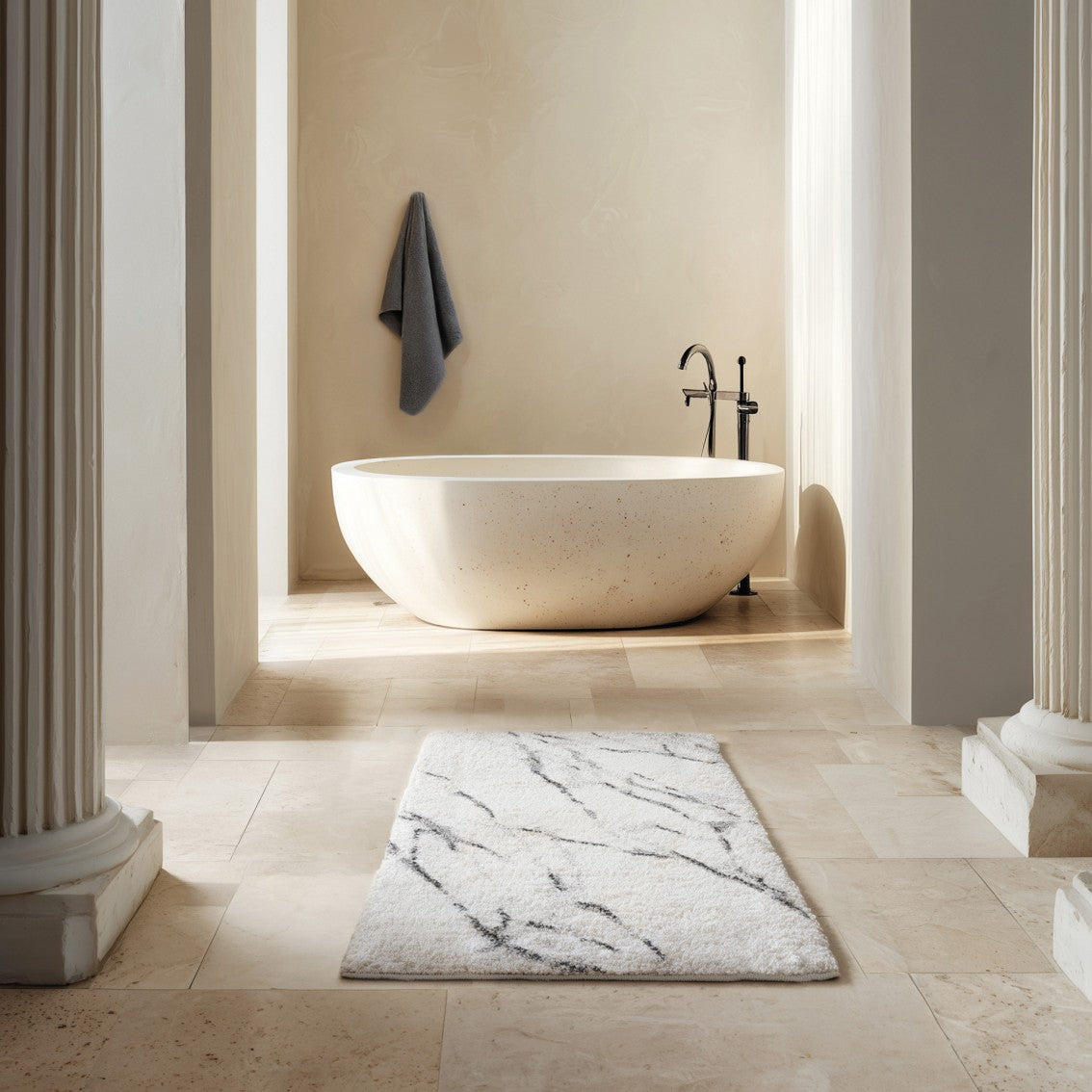 Calacata Bath rug