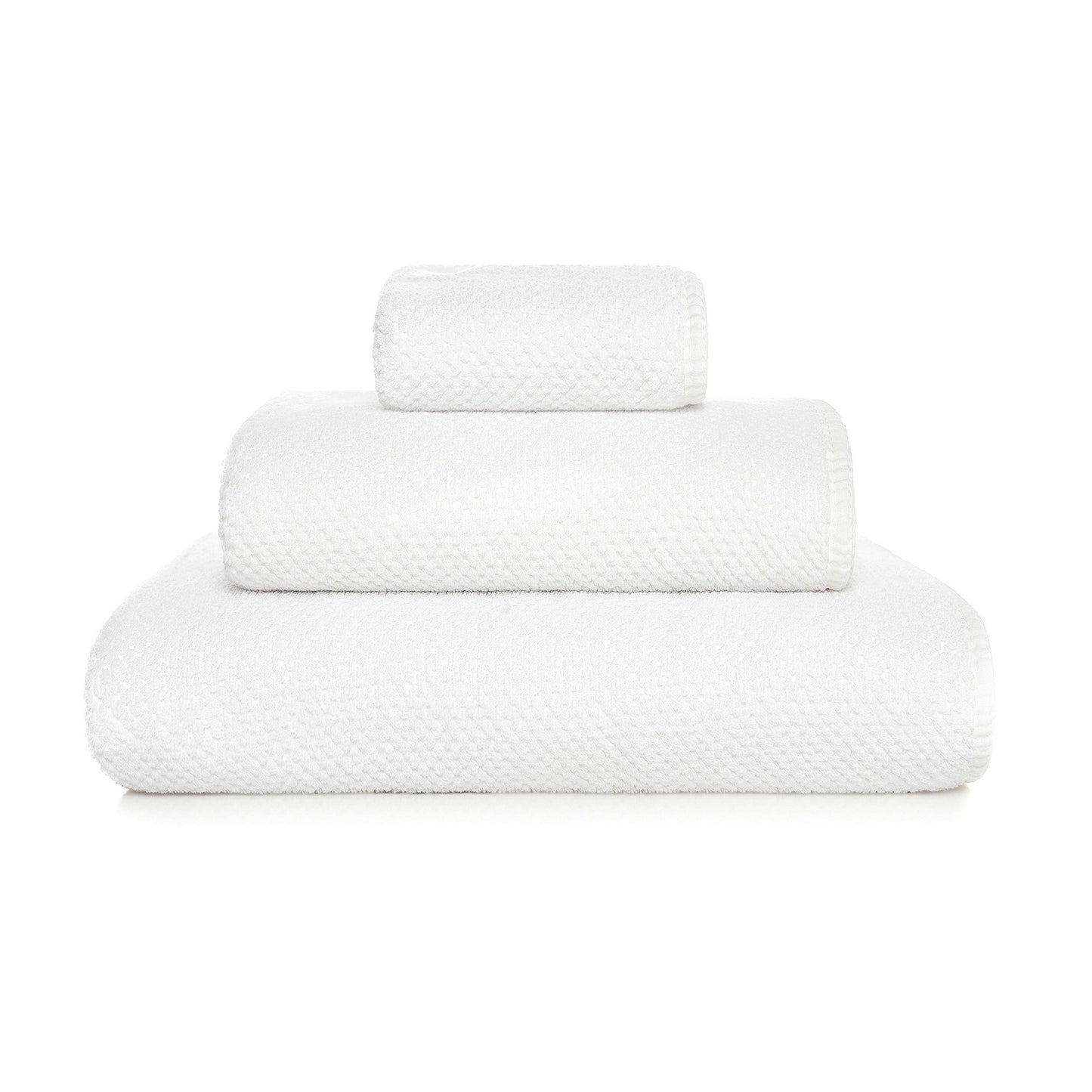 Bee Waffle Towels - white