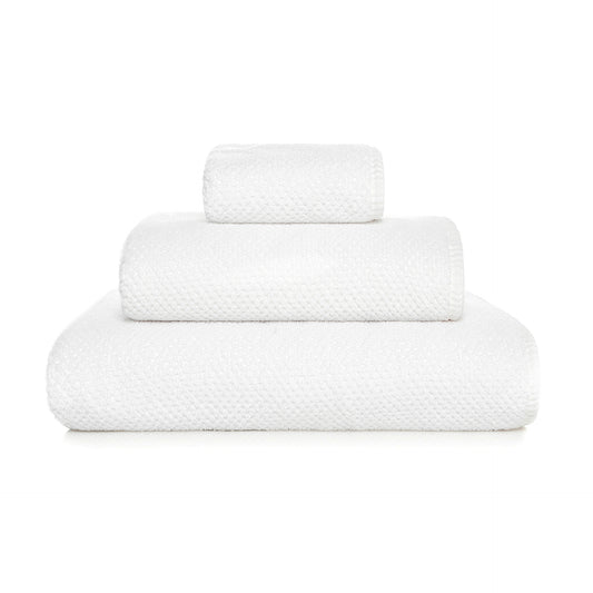 Bee Waffle Towels - white