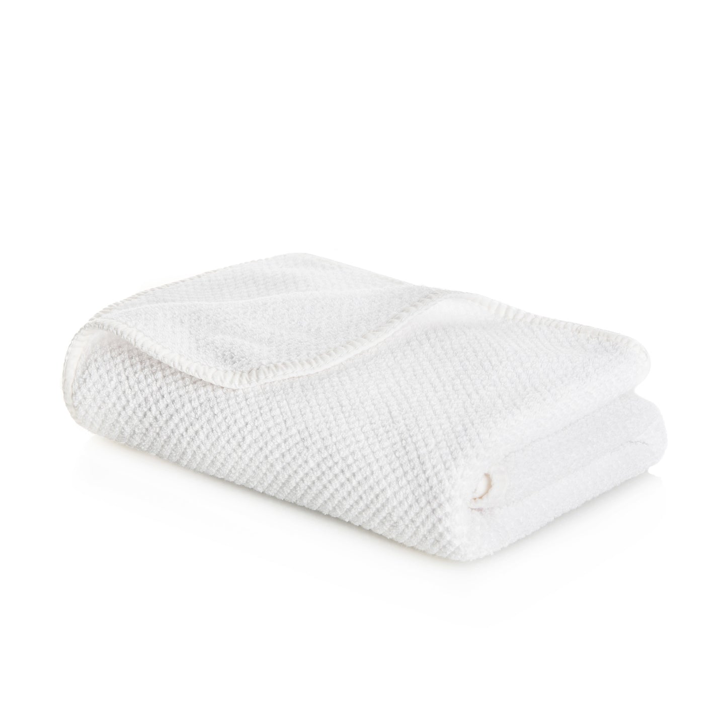 Bee Waffle Towels - white