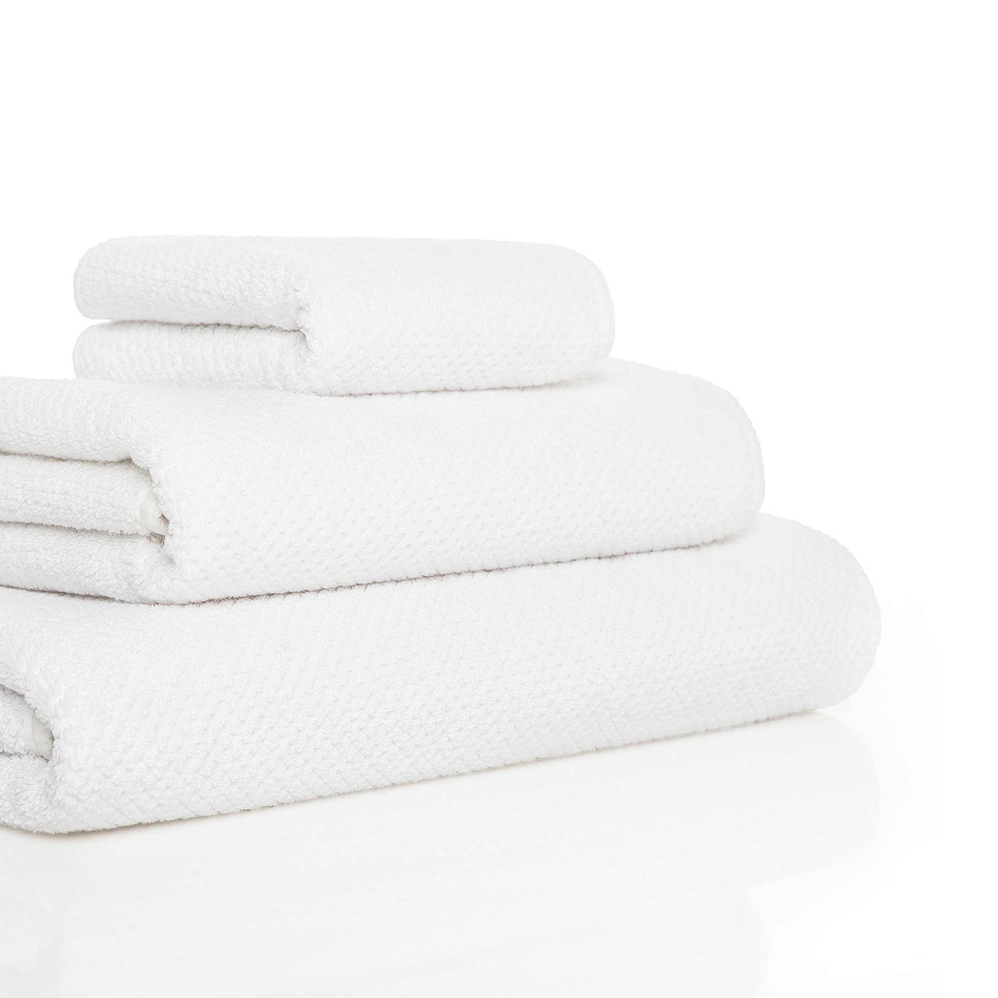 Bee Waffle Towels - white