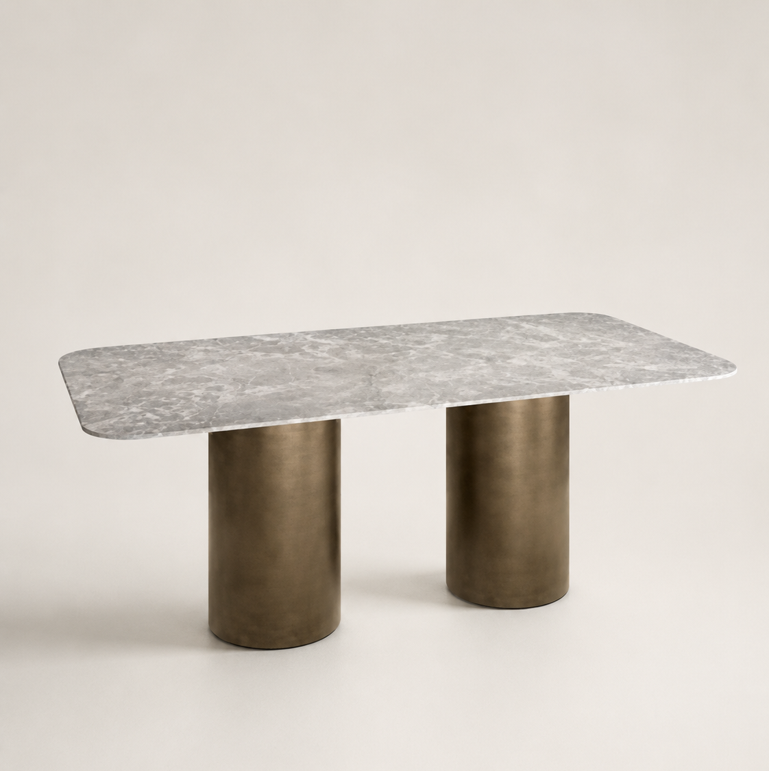Raki Dining Table (Brushed brass)