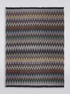 Chen wool blend zigzag plaid blanket (throw)